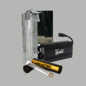 Lumatek Lumii Black + Spiegelkap + Lumatek Dual Spectrum 600 Watt