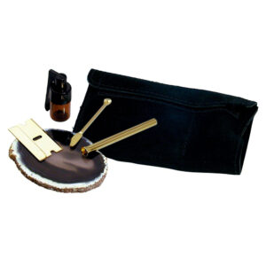 Agate snuff kit